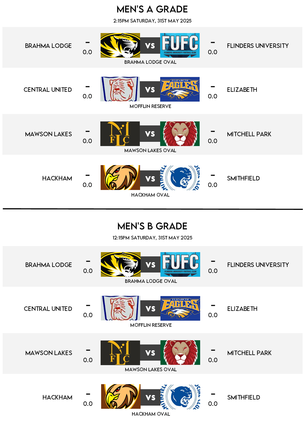 Fixtures - Round 7